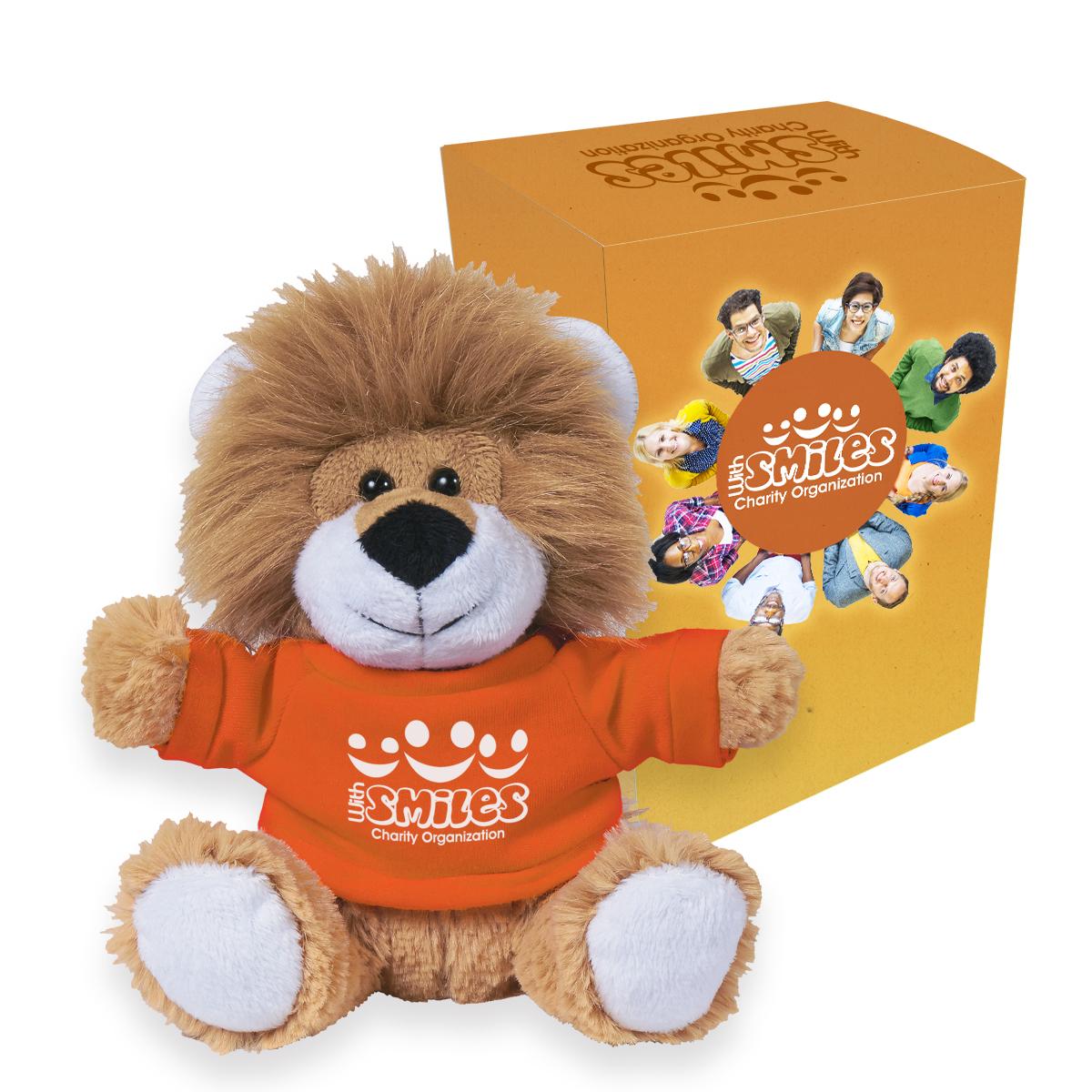 6″ Lovable Lion With Custom Box