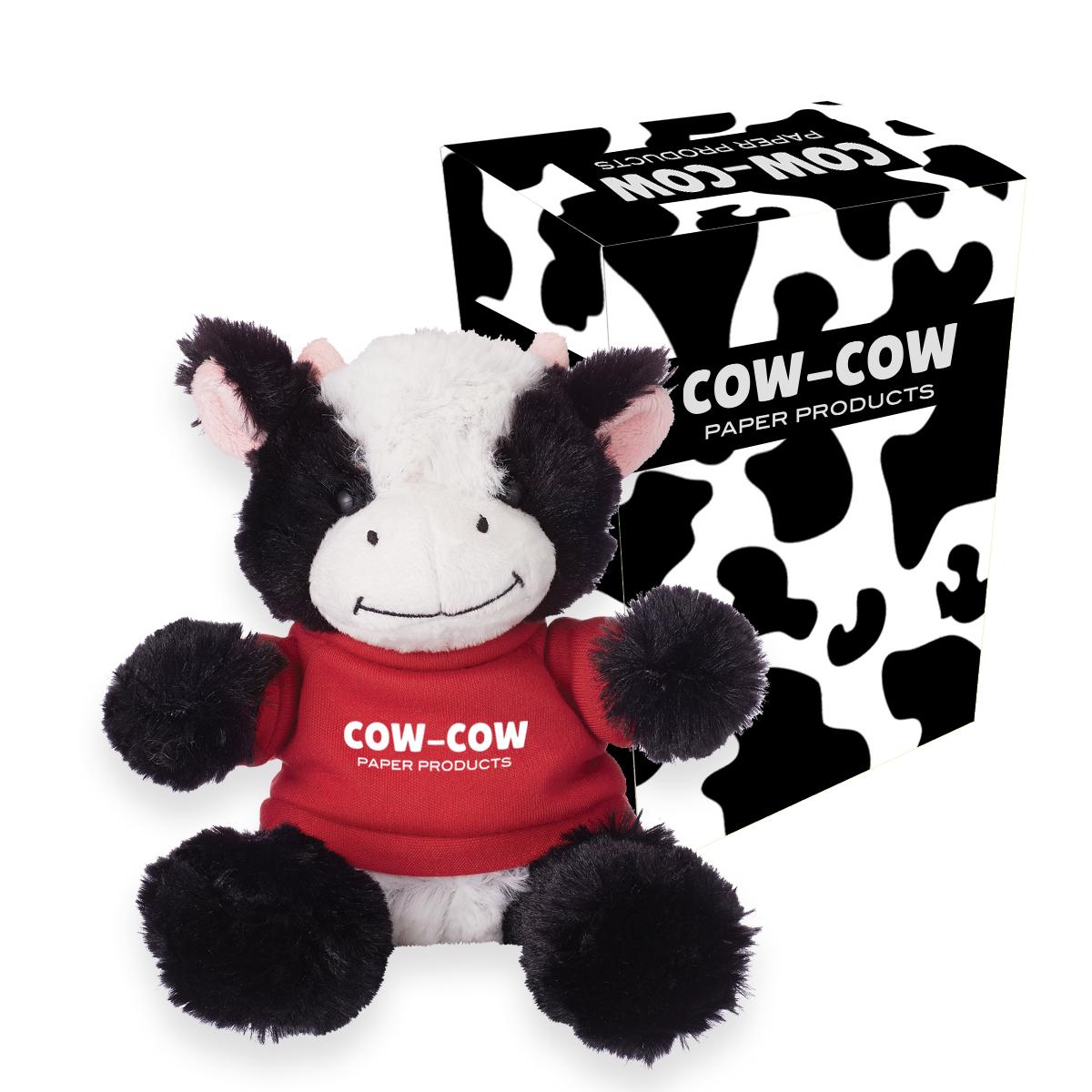 6″ Cuddly Cow With Custom Box