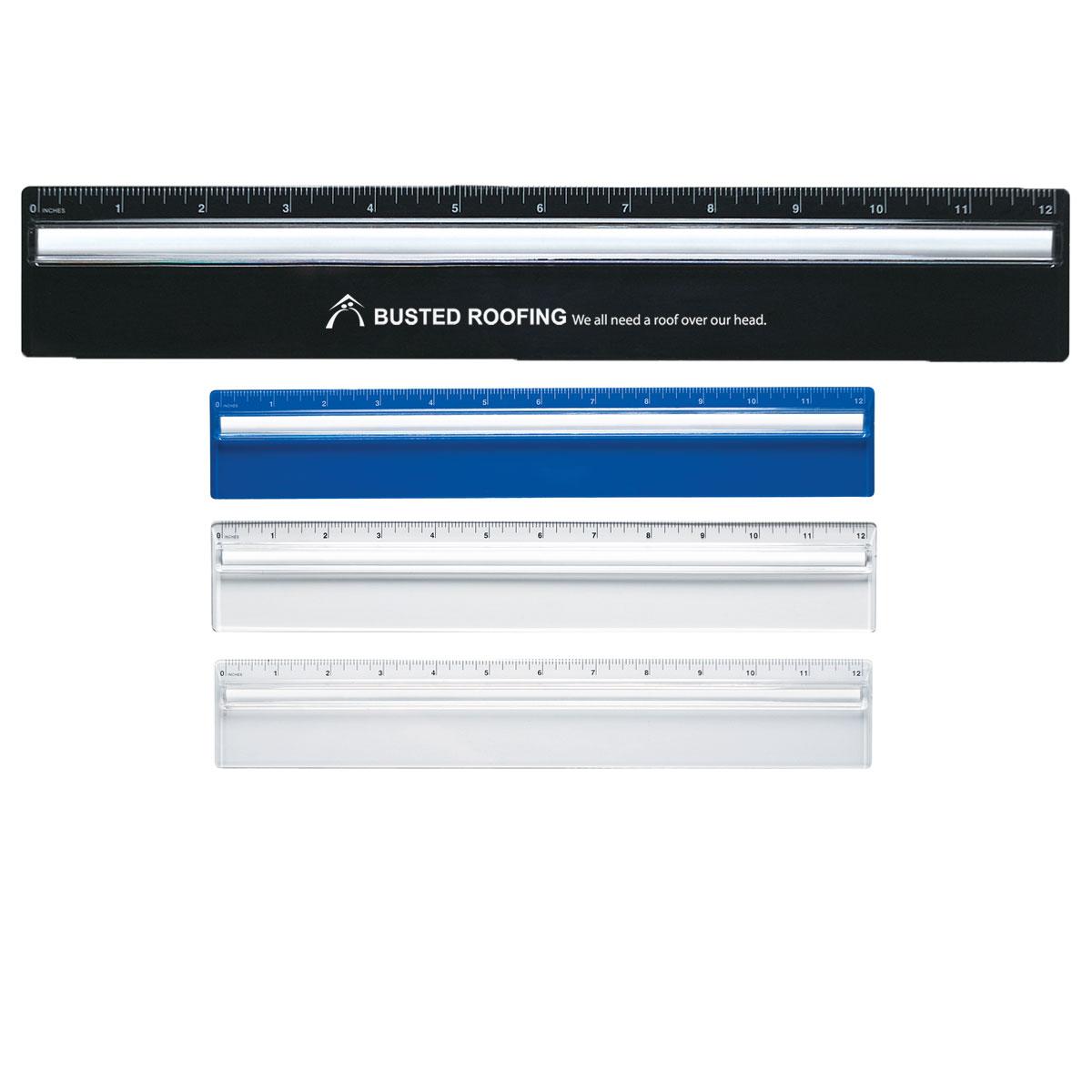 Plastic 12″ Ruler With Magnifying Glass