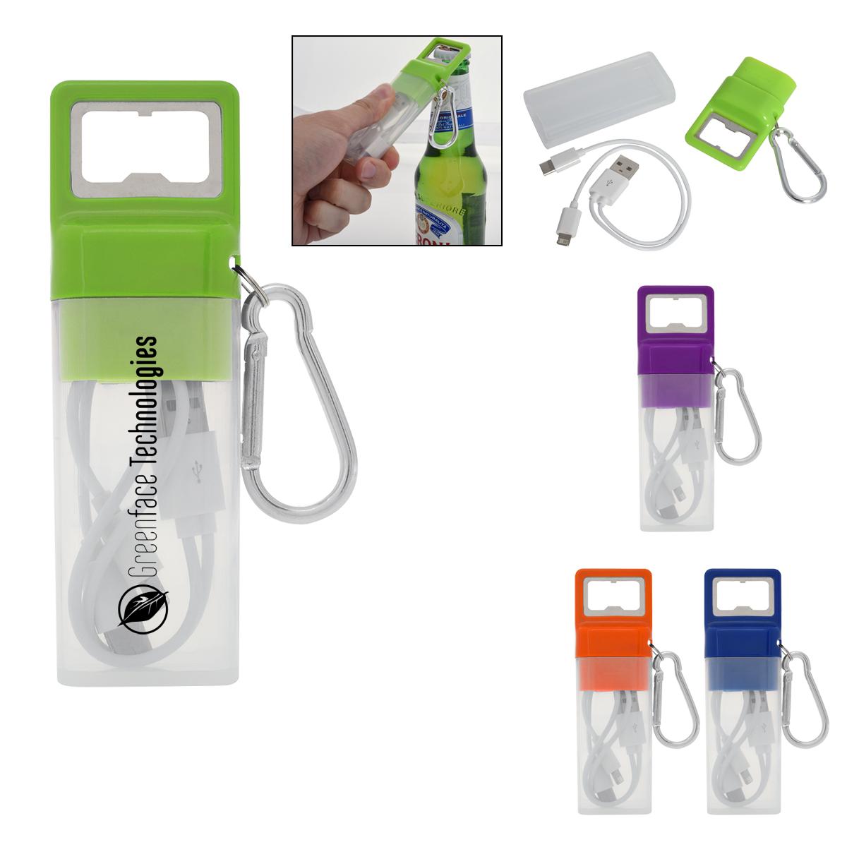 3-In-1 Ensemble Charging Cable Set With Bottle Opener