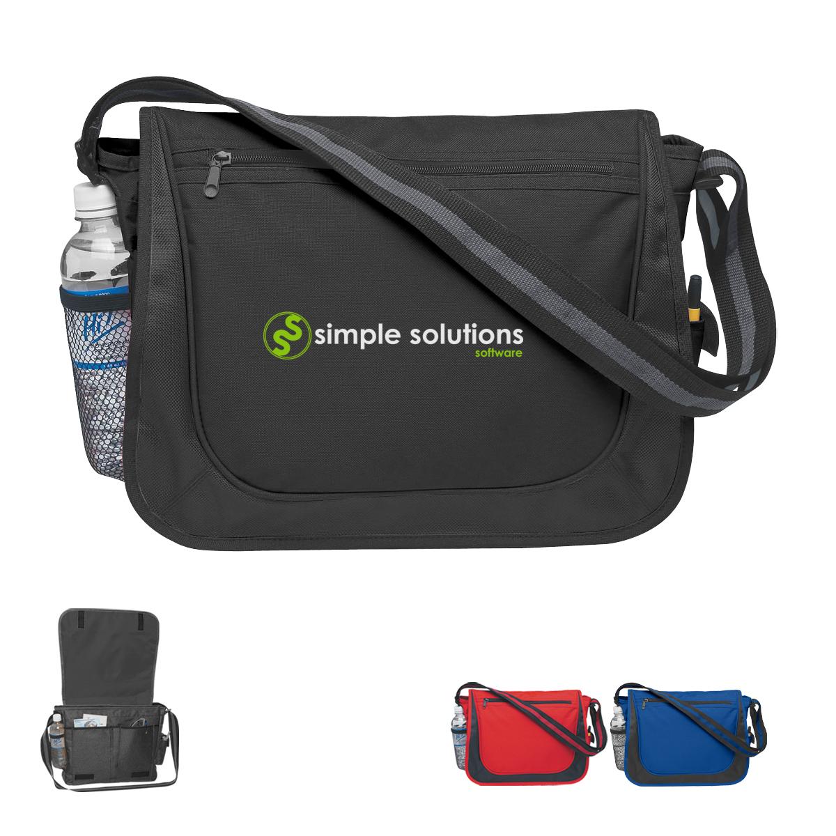 Messenger Bag With Matching Striped Handle