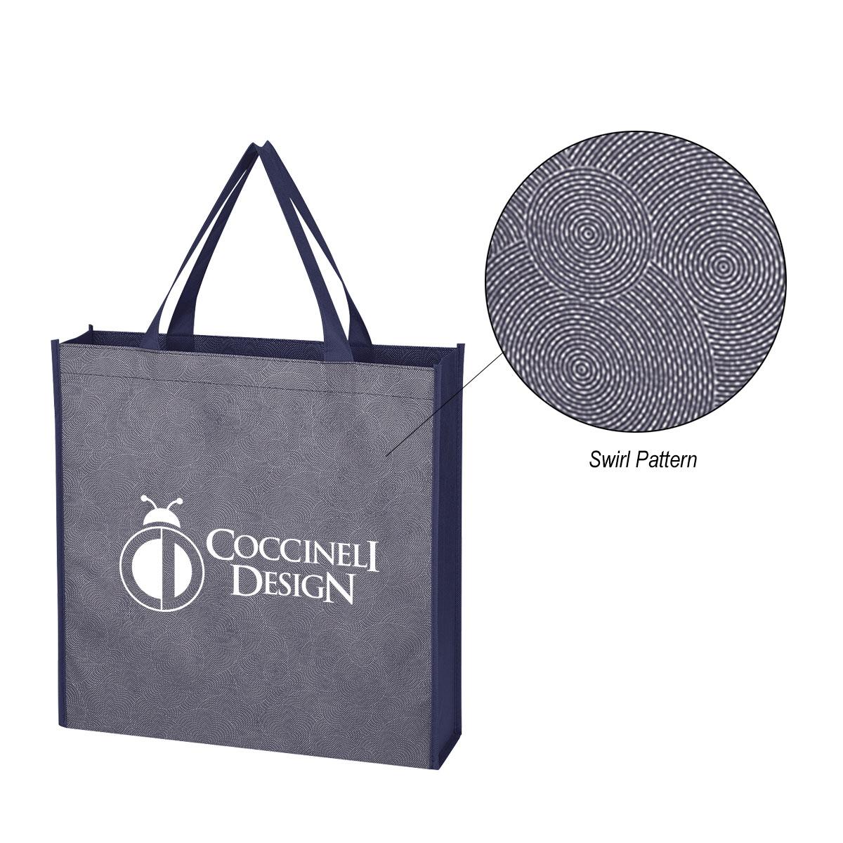 Silver Swirls Non-Woven Tote Bag