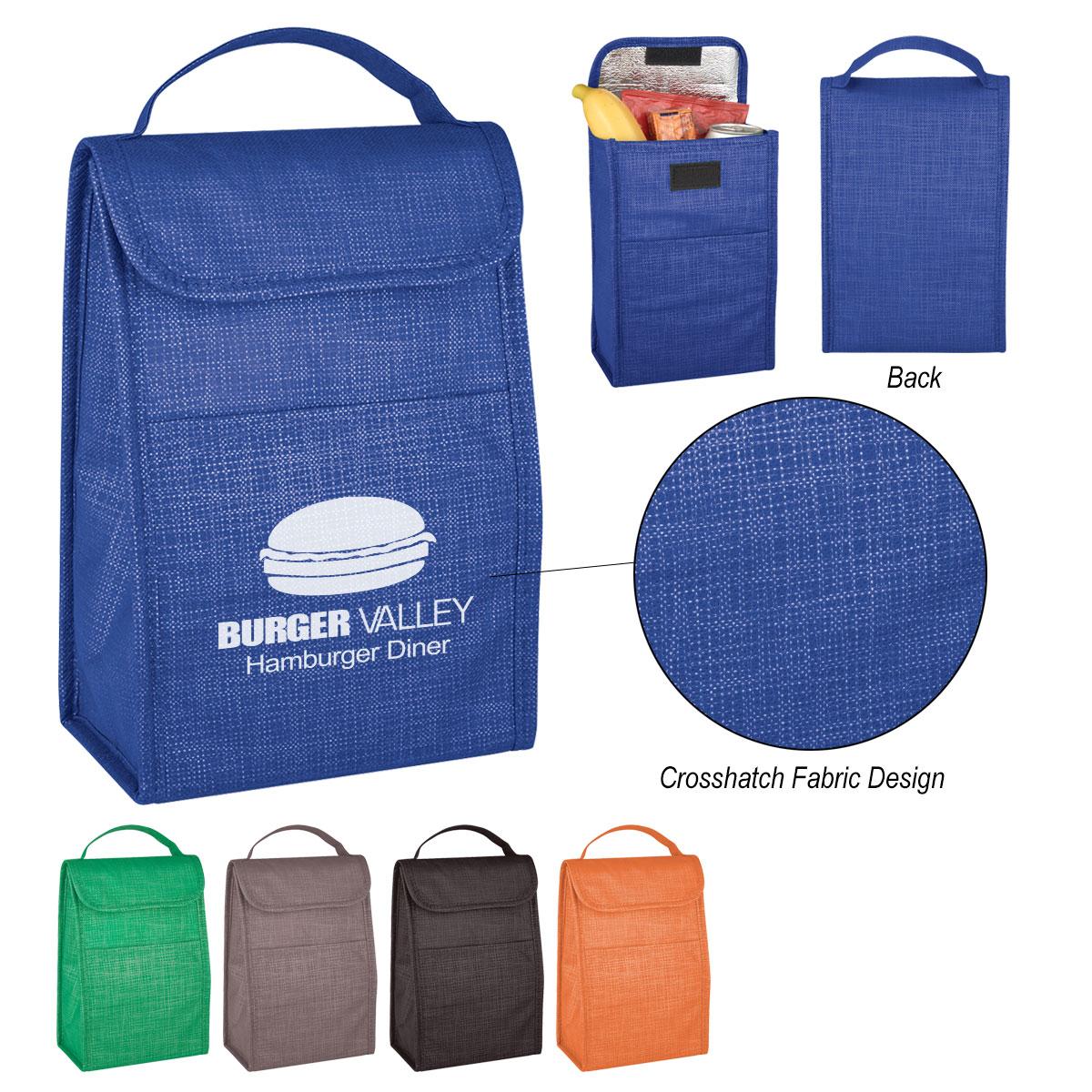 Crosshatch Non-Woven Lunch Bag