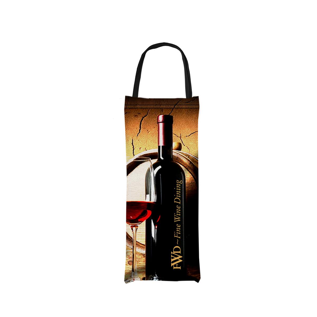 6″ W X 16″ H Polyester Wine Bag