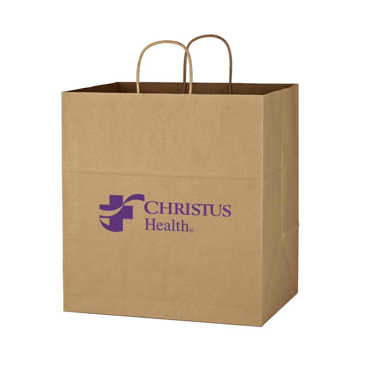 Kraft Paper Brown Shopping Bag – 14″ x 15″