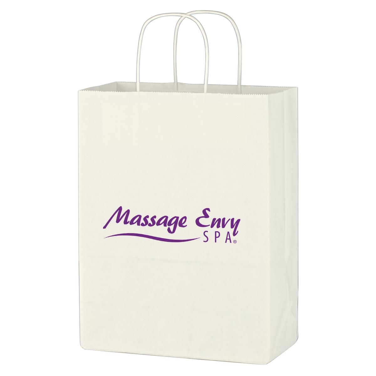 Kraft Paper White Shopping Bag – 10″ x 13″