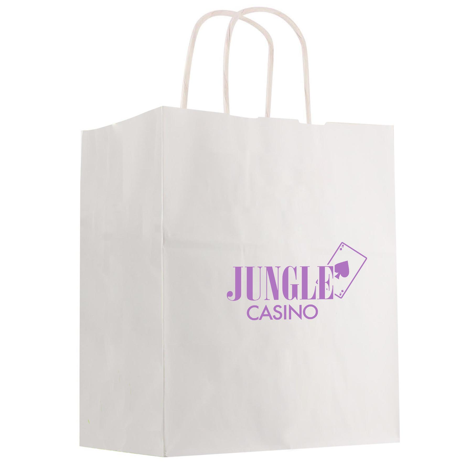 Kraft Paper White Shopping Bag – 13″ x 17″
