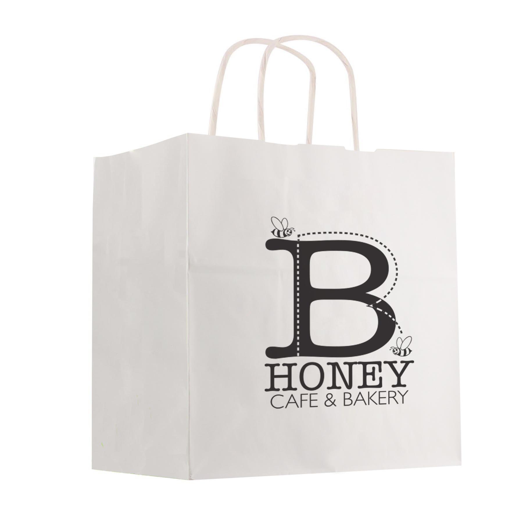 Kraft Paper White Shopping Bag – 10″ x 10″