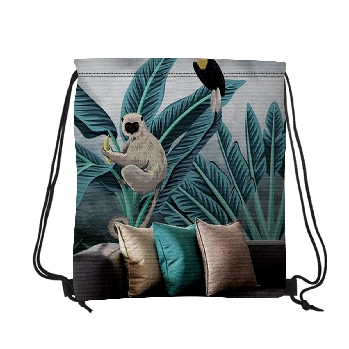 16″ W X 18″ H Canvas Drawstring Backpack