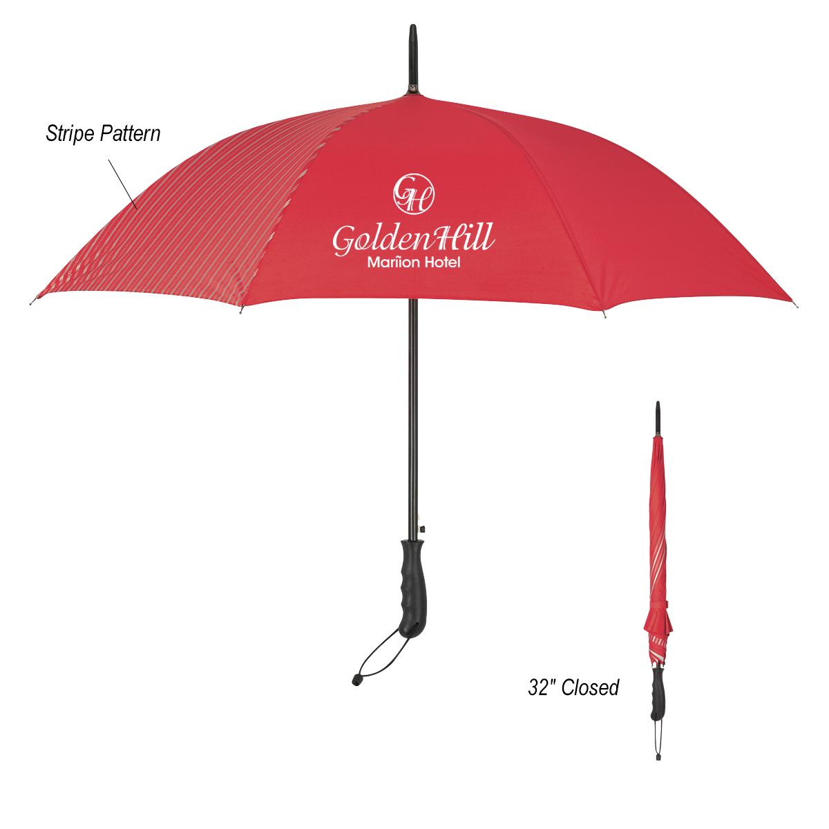 46″ Arc Stripe Accent Panel Umbrella