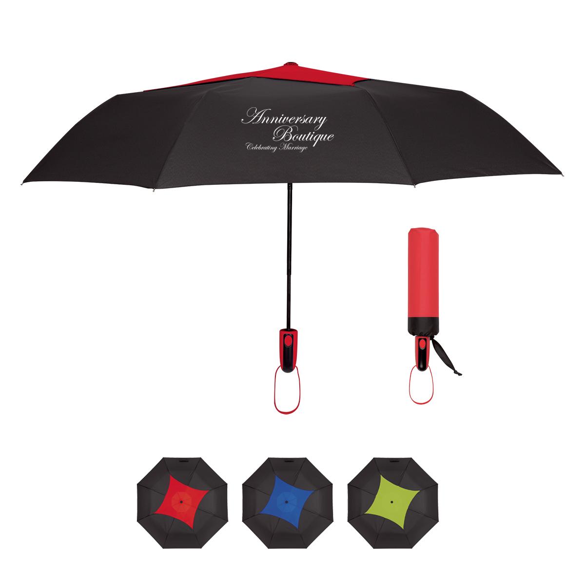 44″ Arc Telescopic Diamond Top Vented Umbrella