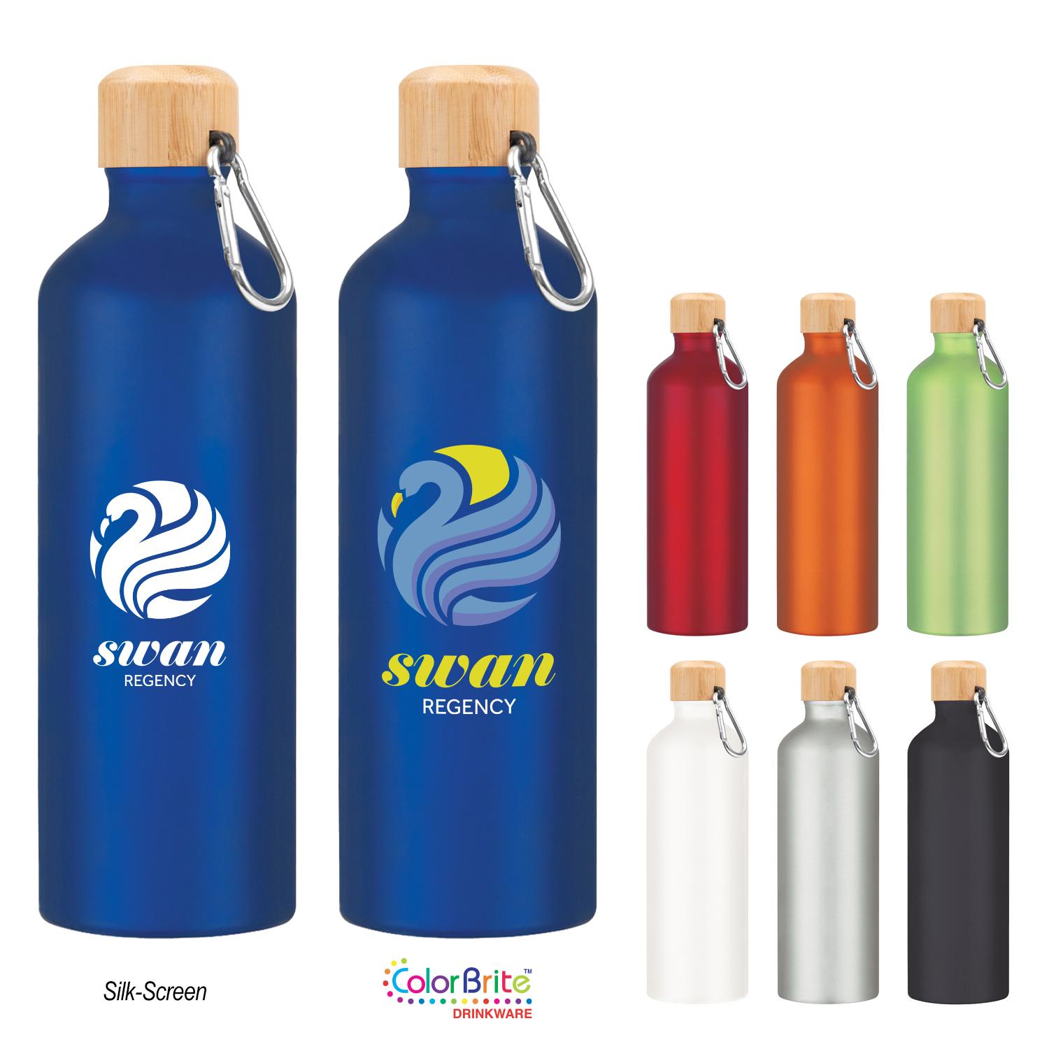 25 Oz. Aluminum Tundra Bike Bottle With Bamboo Lid
