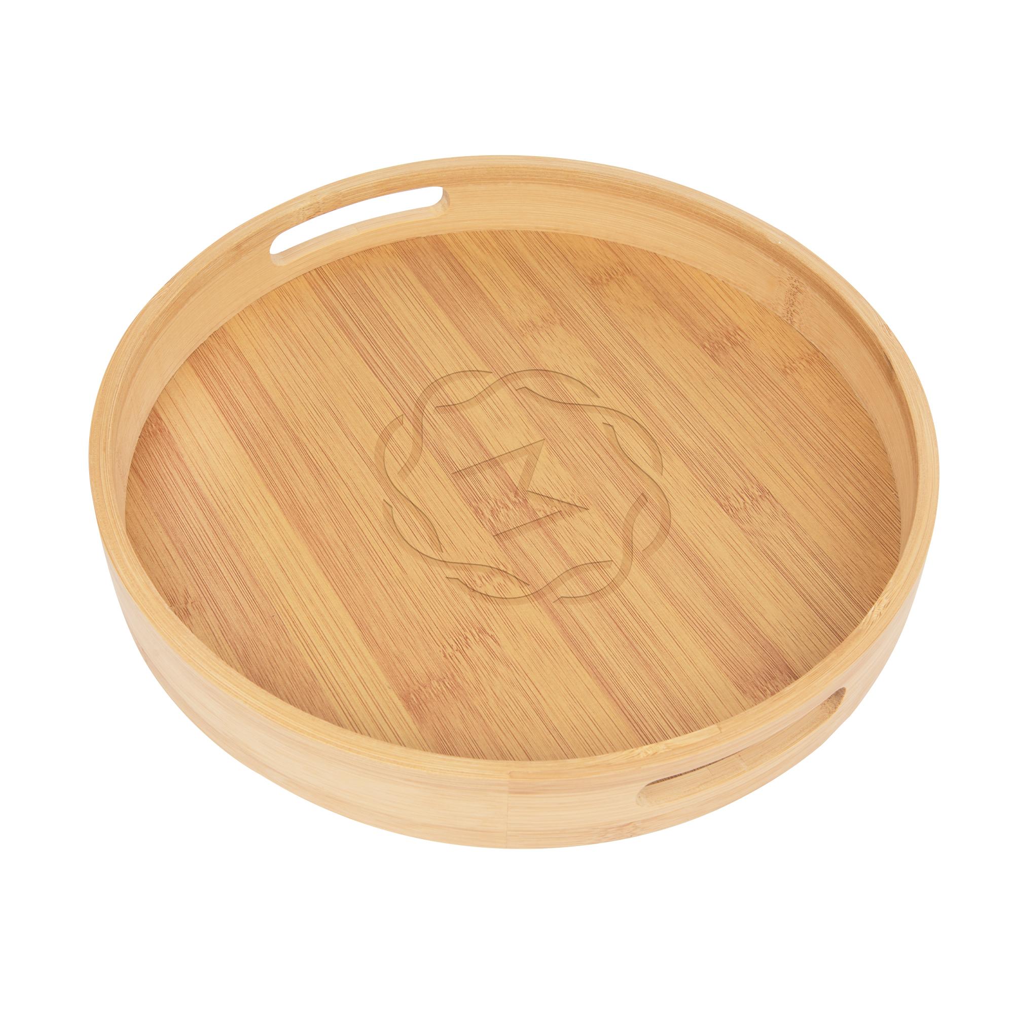 Bamboo Serving Tray With Handles