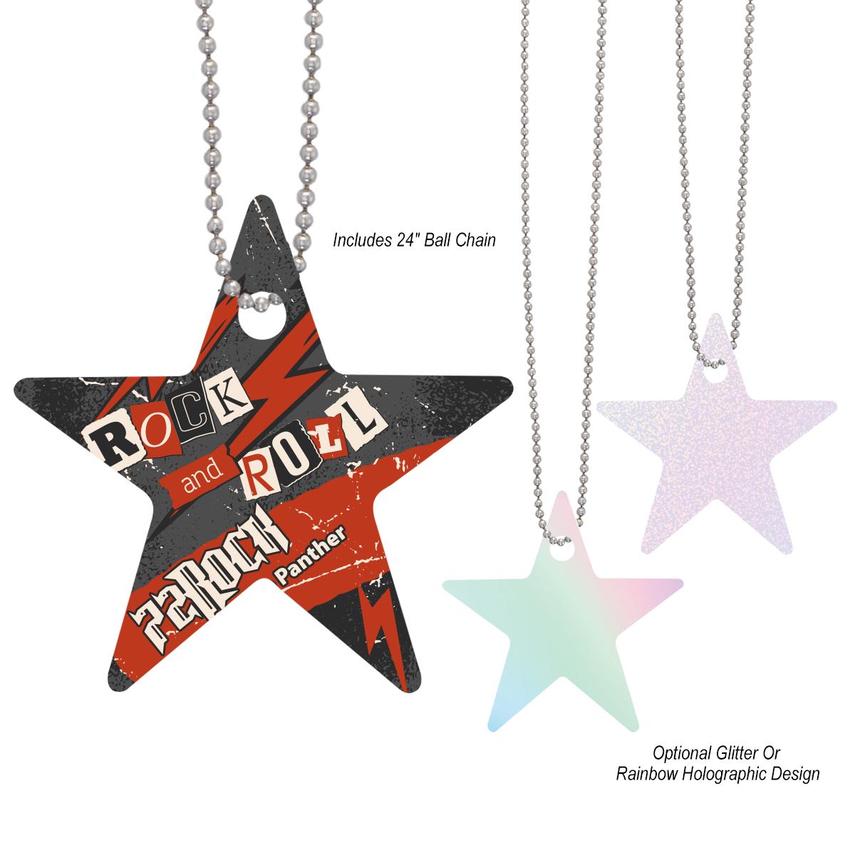 Acrylic Charm With Chain – Star