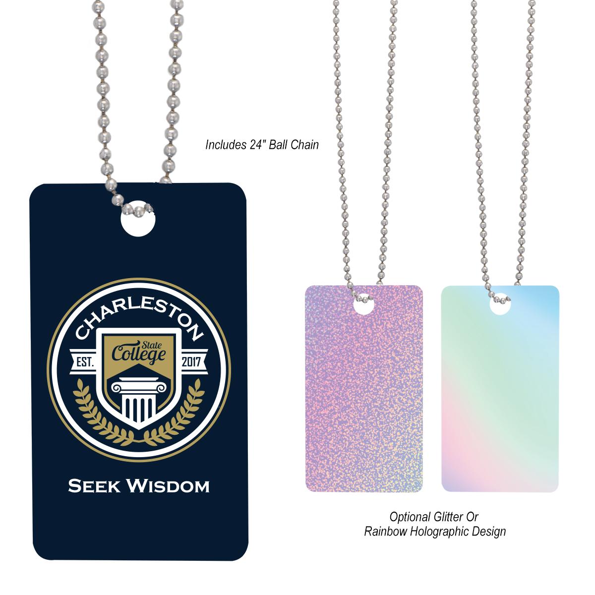 Acrylic Charm With Chain – Rectangle