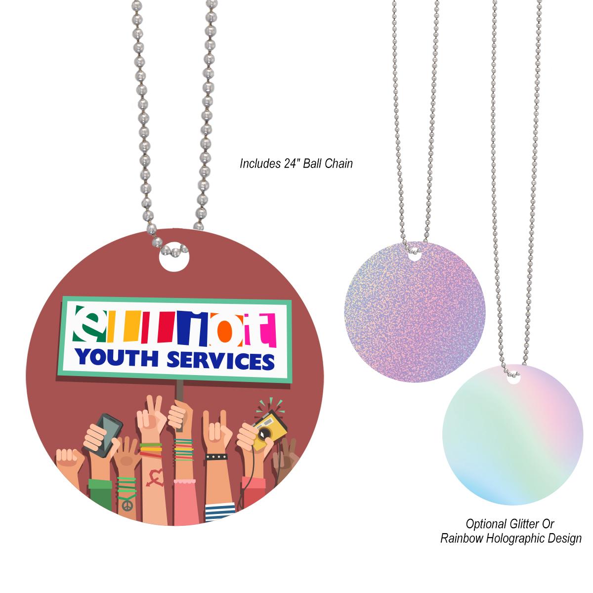Acrylic Charm With Chain – Circle