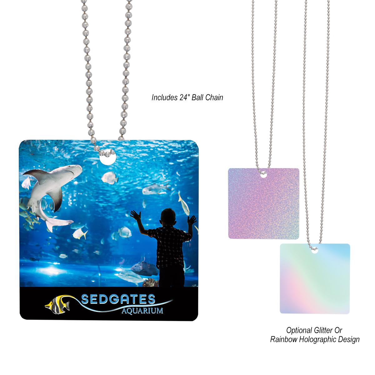 Acrylic Charm With Chain – Square