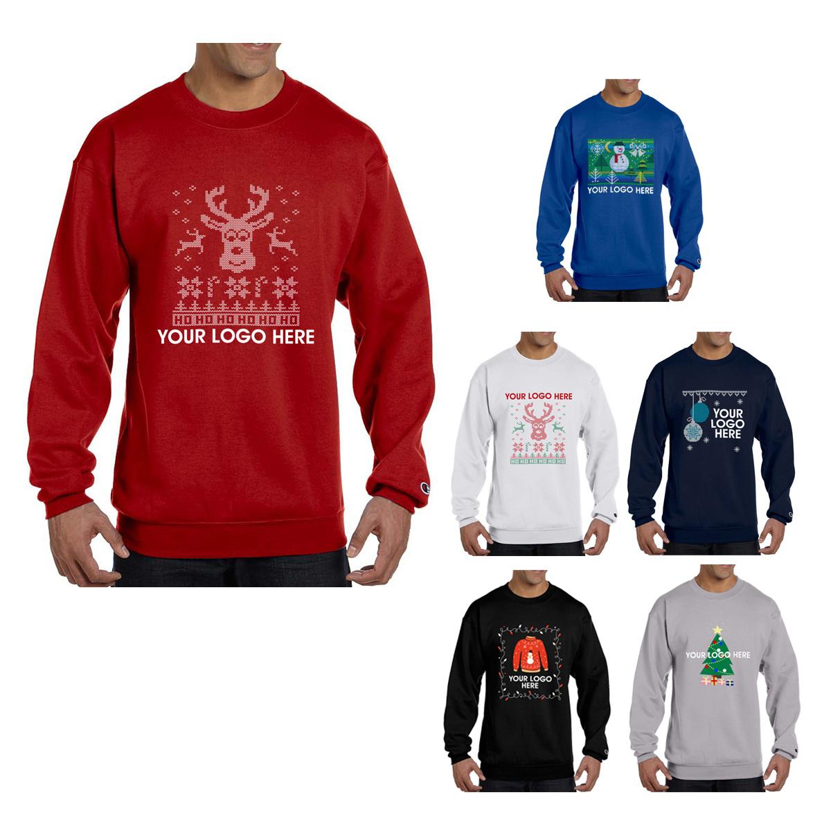 Champion® Double Dry Eco® Crewneck “Ugly Sweater” Sweatshirt