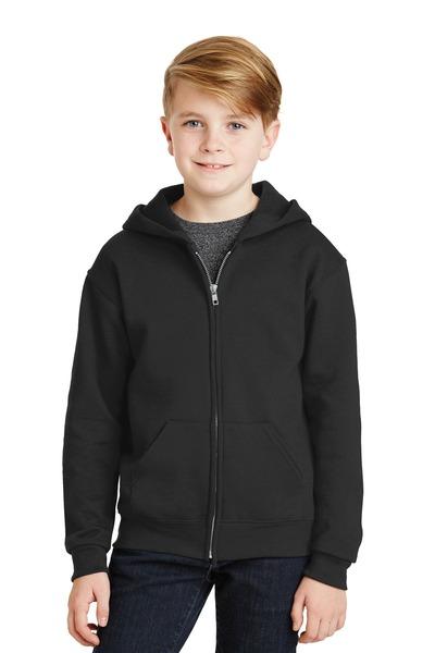 Jerzees ®  – Youth NuBlend ®  Full-Zip Hooded Sweatshirt.  993B