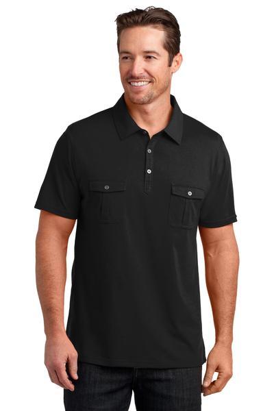 DISCONTINUED  District Made ®  Mens Double Pocket Polo. DM333