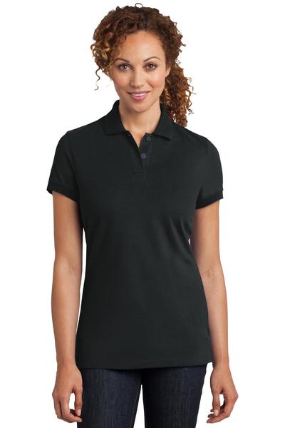 DISCONTINUED  District Made ®  Ladies Stretch Pique Polo. DM425