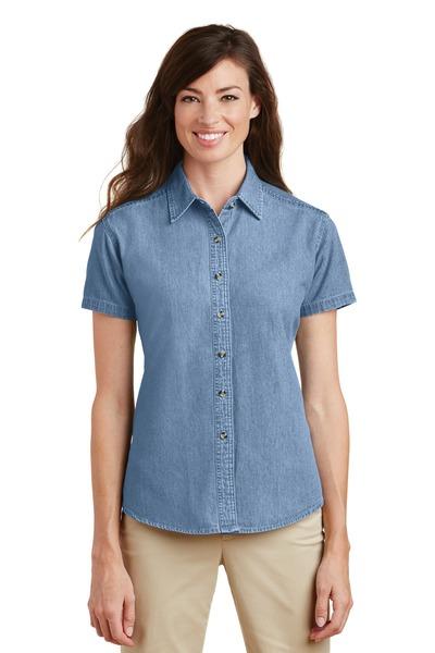Port & Company ®  Women’s Short Sleeve Value Denim Shirt.  LSP11